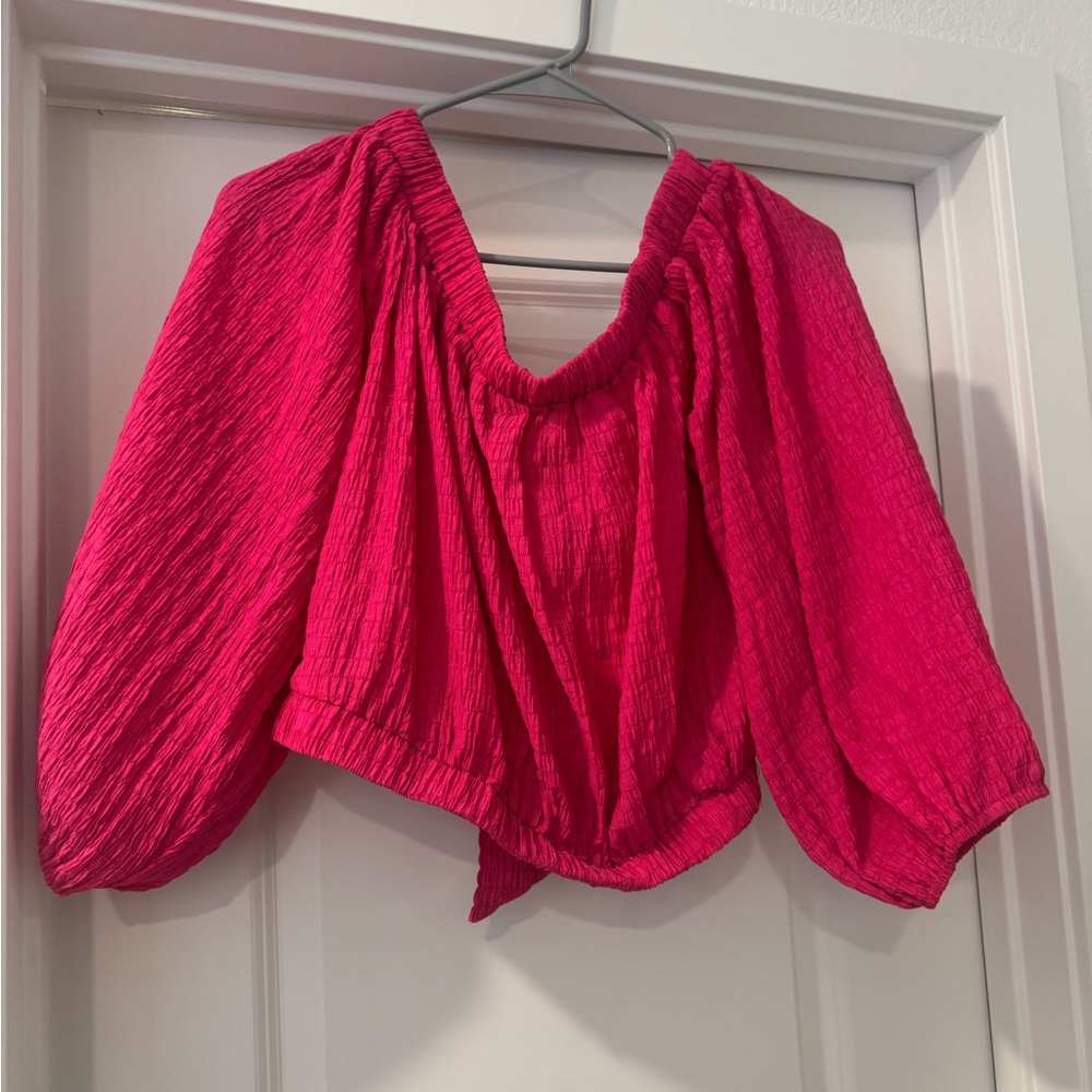 DAVI & DANI Fuchsia Blouse